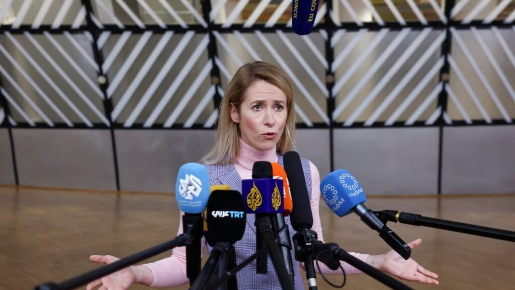 Wartime conditions make elections in Ukraine unworkable: EU's Kallas