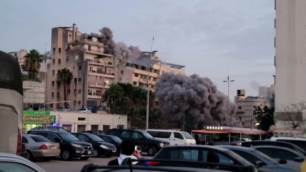 Beirut building turned to rubble by Israeli attack | Israel attacks Lebanon