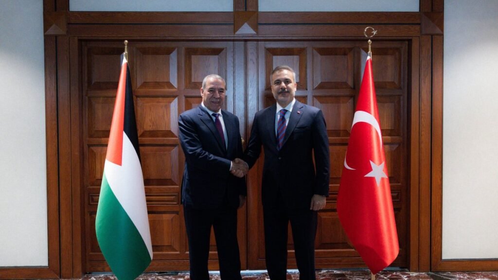 FM Fidan holds talks with Palestinian VP al-Sheikh in Ankara