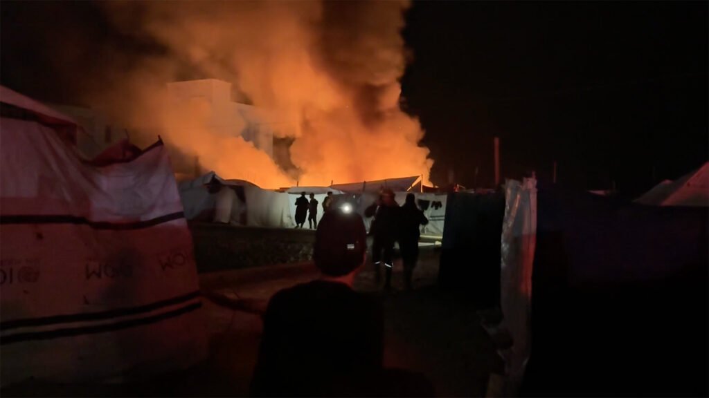 Fire erupts at Gaza camp after Israeli attack hits tents | Israel-Palestine conflict